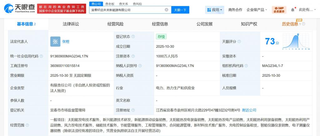 国轩控股集团布局宜春新能源版图，注册资本1000万加码太阳能热发电